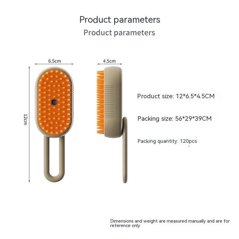 3-in-1 Steam Grooming Brush for Dogs & Cats