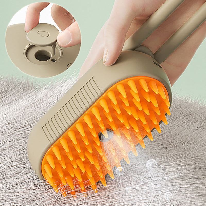 3-in-1 Steam Grooming Brush for Dogs & Cats
