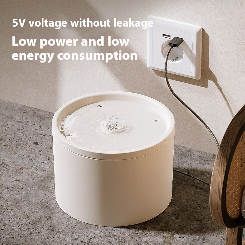 Ceramic Cat Water Fountain — Silent Pump, Circulating Filter