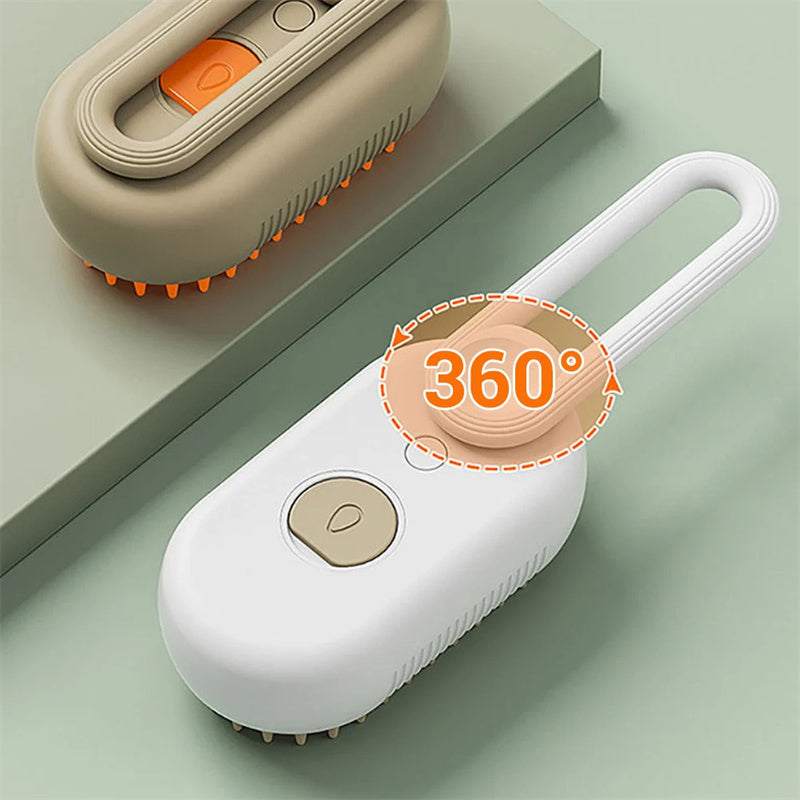 3-in-1 Steam Grooming Brush for Dogs & Cats