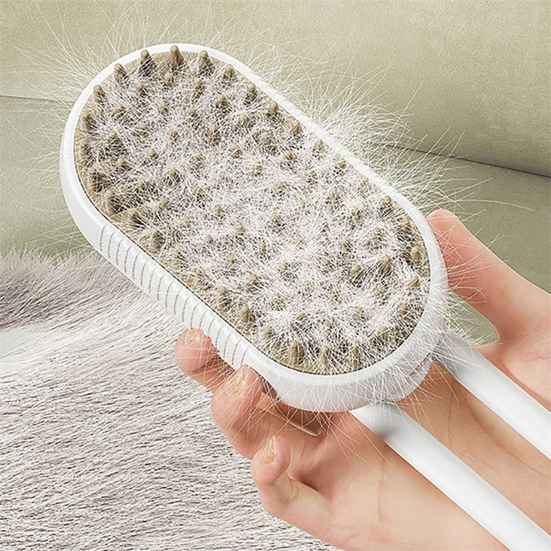 3-in-1 Steam Grooming Brush for Dogs & Cats